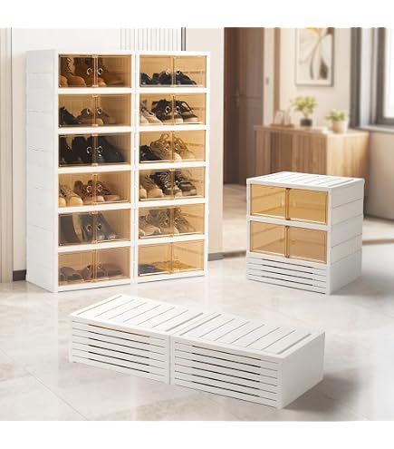 Amazon.com: wesimple 24 Pairs Shoes Storage Cabinet of 3-Step Fast